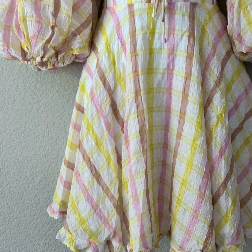 For Love & Lemons Rue Puff Sleeve Mini Dress - Picture 9 of 12